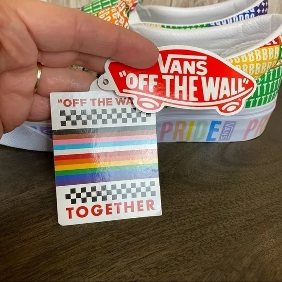 Vans Pride Classic Slip On LGBTQ Canvas Sneaker Size 9 Men