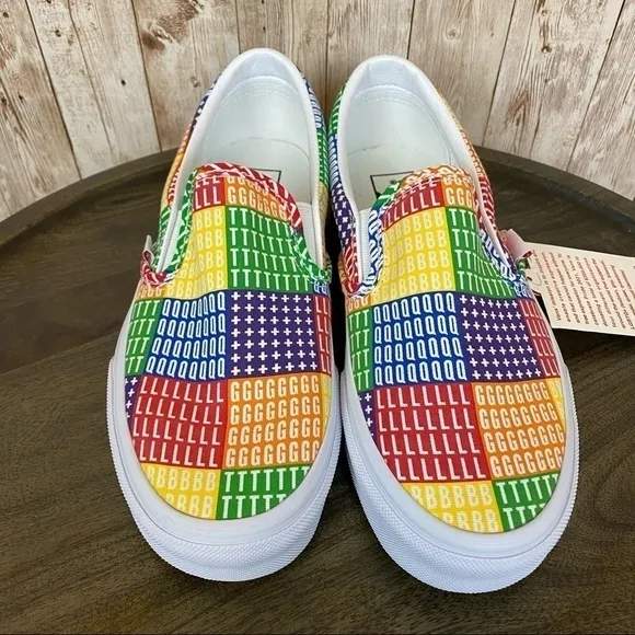 Vans Pride Classic Slip On LGBTQ Canvas Sneaker Size 9 Men