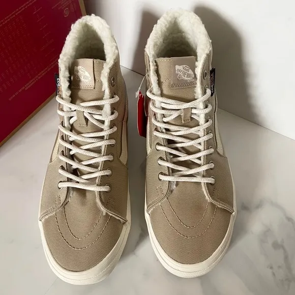 Vans Sk8-Hi Cordura Sherpa Walnut Vn0a4bvt1nu Women 9.5