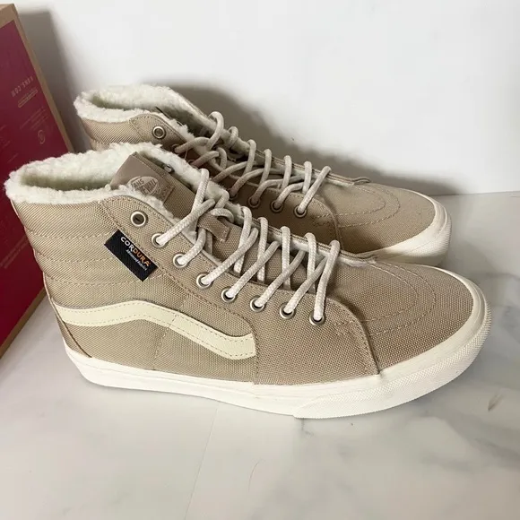 Vans Sk8-Hi Cordura Sherpa Walnut Vn0a4bvt1nu Women 9.5