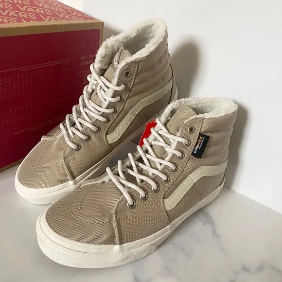 Vans Sk8-Hi Cordura Sherpa Walnut Vn0a4bvt1nu Women 9.5