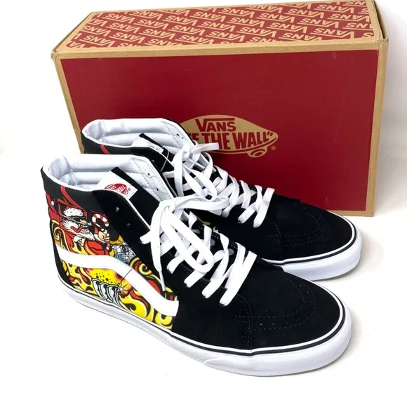 VANS Sk8-Hi Shoes High Top Black Suede Women's Size Casual Sneakers VN0A4BVTBLK