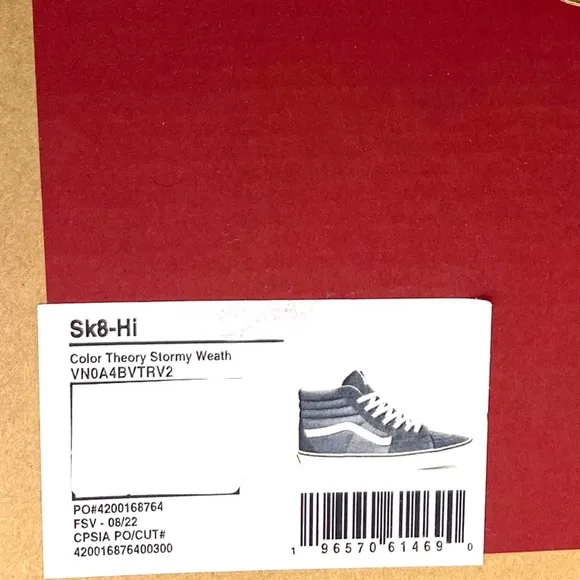 VANS Sk8-Hi Shoes Stormy Skate Suede Canvas Sneakers Men's Size VN0A4BVTRV2