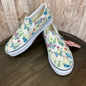 Vans Slip On Butterfly Floral Canvas Sneaker Size 7 Women