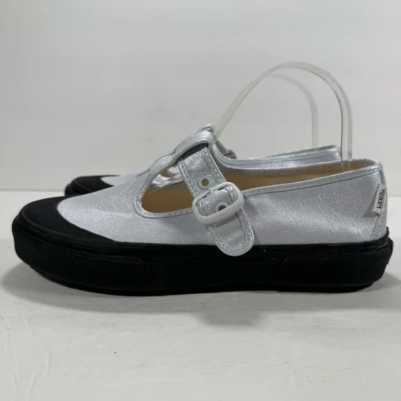 Vans Style 93 Coated Canvas True White Mary Jane Sneakers Women Size 8.5