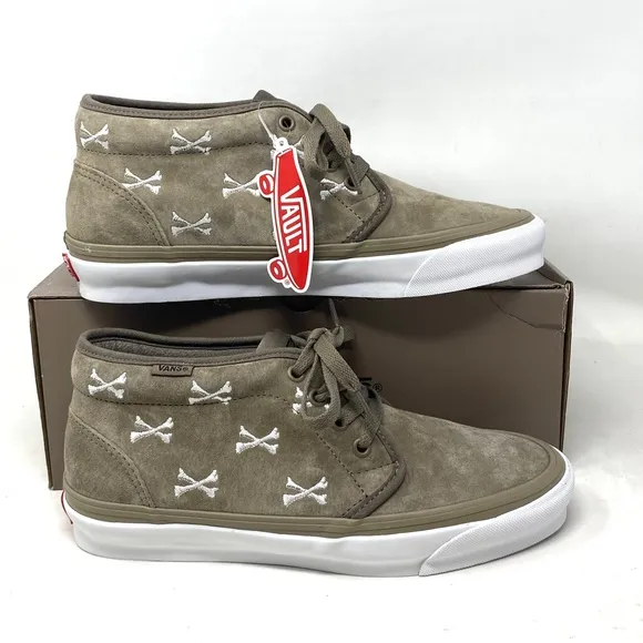 VANS Vault Chukka LX Sneakers Mid Suede Women's Bones Coyote Shoes VN0A4U3GBMD