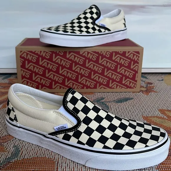 Vans WMNS Classic Slip-OnBIk&amp;Whtchckerboard/WhtVN000EYEBWWSneakers