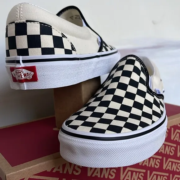 Vans WMNS Classic Slip-OnBIk&amp;Whtchckerboard/WhtVN000EYEBWWSneakers