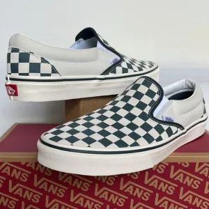 Vans WMNS Classic Slip-OnCheckerboard Green/True White VN000BVZBGNSneakers