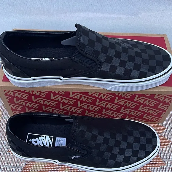 Vans WMNS Classic Slip-On(Checkerboard)Black/BlackVN000EYE276Sneakers