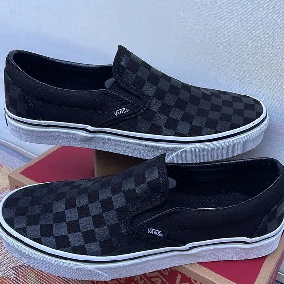 Vans WMNS Classic Slip-On(Checkerboard)Black/BlackVN000EYE276Sneakers