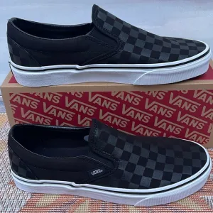 Vans WMNS Classic Slip-On(Checkerboard)Black/BlackVN000EYE276Sneakers