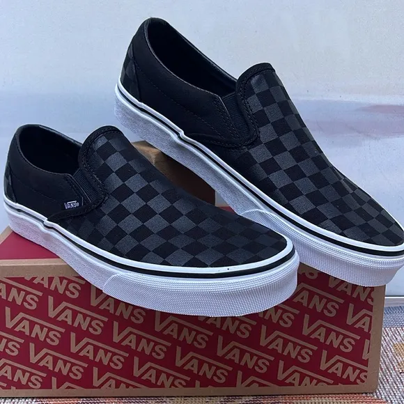 Vans WMNS Classic Slip-On(Checkerboard)Black/BlackVN000EYE276Sneakers