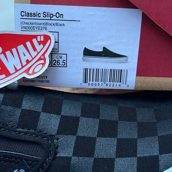 Vans WMNS Classic Slip-On(Checkerboard)Black/BlackVN000EYE276Sneakers