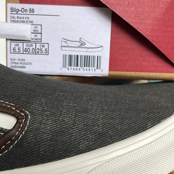 Vans WMNS Slip-On 59C&amp;L Black InkVN0A348UCH6Sneakers