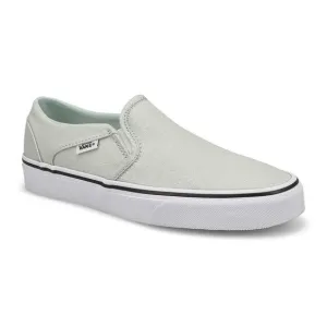 Vans Women's Asher Slip-On Sneaker - Pale Aqua, Size 7