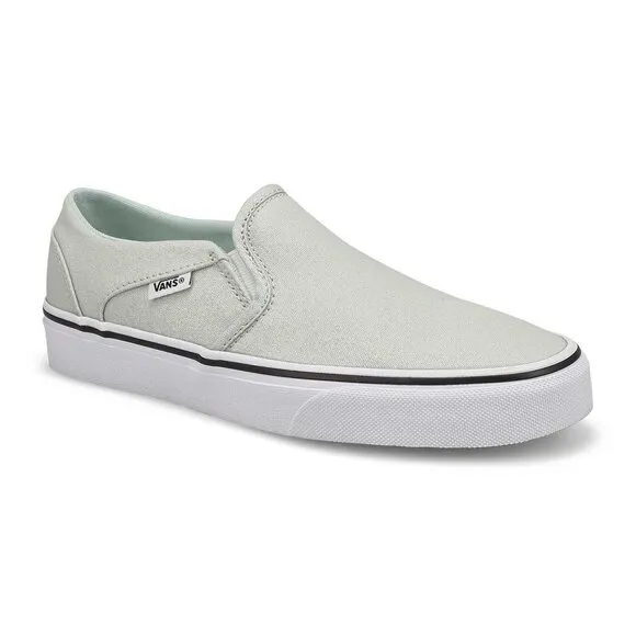 Vans Women's Asher Slip-On Sneaker - Pale Aqua, Size 7