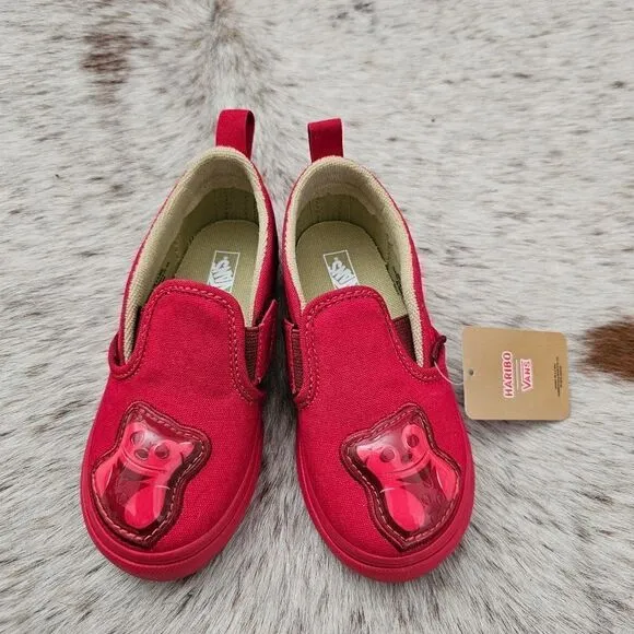 VANS x Haribo Gummy Bear Hook and Loop Slip-On Sneaker Toddler Kids Size 8.5 NEW