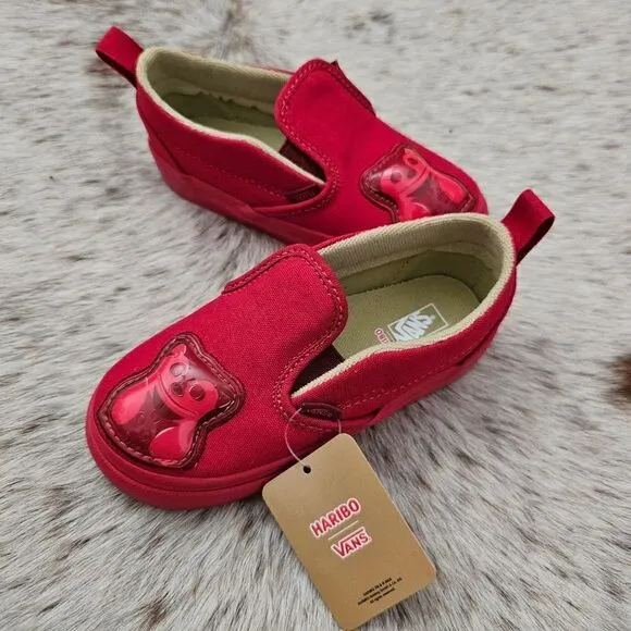 VANS x Haribo Gummy Bear Hook and Loop Slip-On Sneaker Toddler Kids Size 8.5 NEW