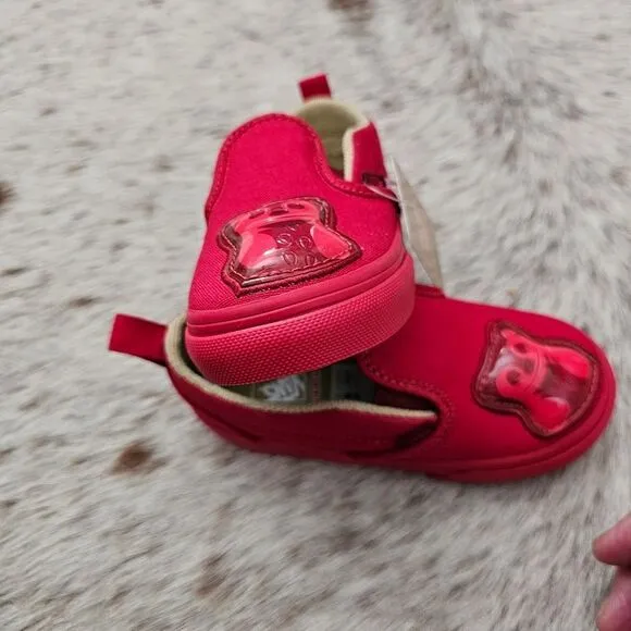 VANS x Haribo Gummy Bear Hook and Loop Slip-On Sneaker Toddler Kids Size 8.5 NEW
