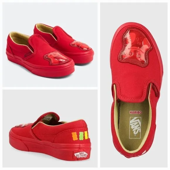 VANS x Haribo Gummy Bear Hook and Loop Slip-On Sneaker Toddler Kids Size 8.5 NEW