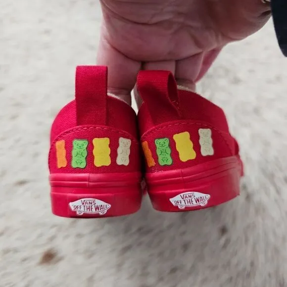 VANS x Haribo Gummy Bear Hook and Loop Slip-On Sneaker Toddler Kids Size 8.5 NEW