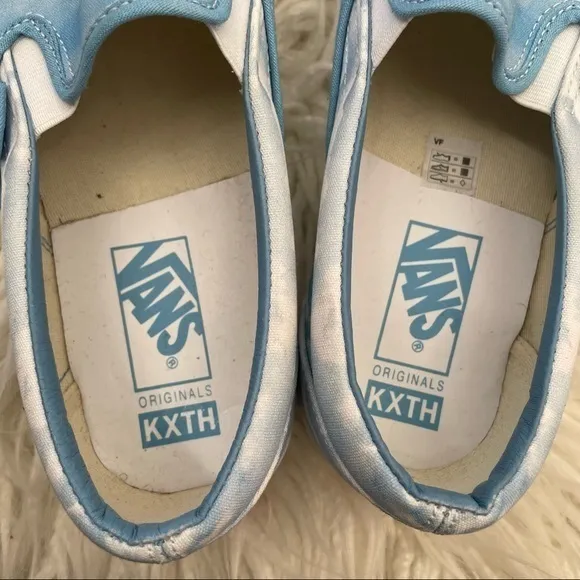 Vans x KXTH blue unicorn canvas slip on sneakers M 9‎ L 10.5