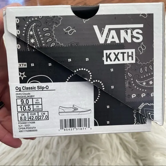 Vans x KXTH blue unicorn canvas slip on sneakers M 9‎ L 10.5