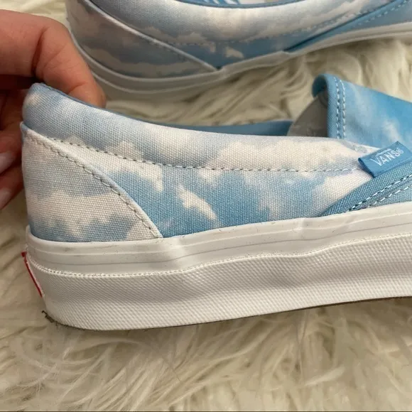 Vans x KXTH blue unicorn canvas slip on sneakers M 9‎ L 10.5