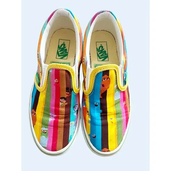 VANS x Sesame Street Youth Kids Slip On Canvas Sneakers Size 1