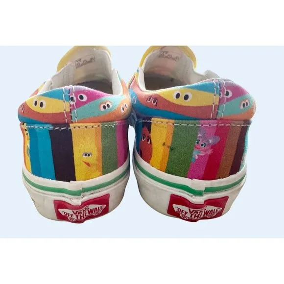 VANS x Sesame Street Youth Kids Slip On Canvas Sneakers Size 1