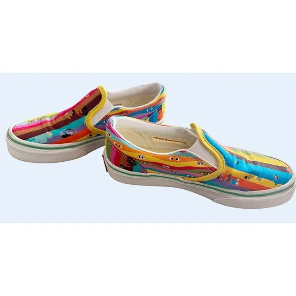 VANS x Sesame Street Youth Kids Slip On Canvas Sneakers Size 1