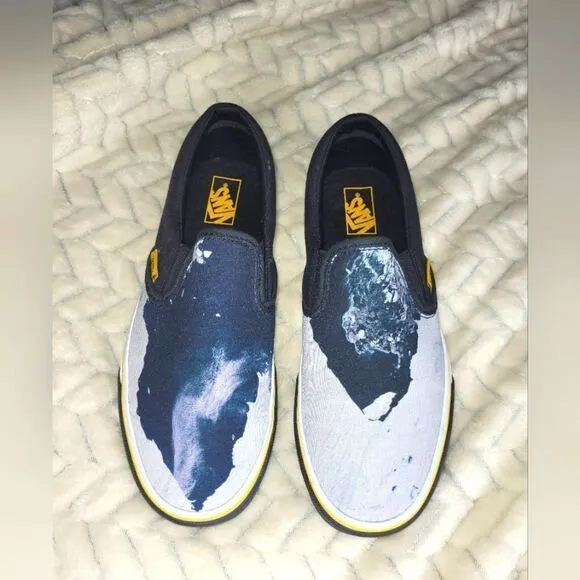 Vans National Geographic x Classic Slip-On 'Then Now Glacier,Mens sz 5.5/7Wms.