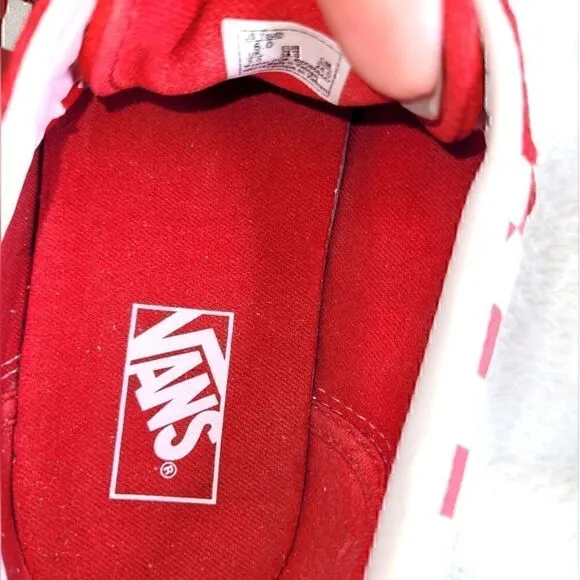Van's Slip-on Shoe, Youth sz 6, Red &amp; White Checkerboard