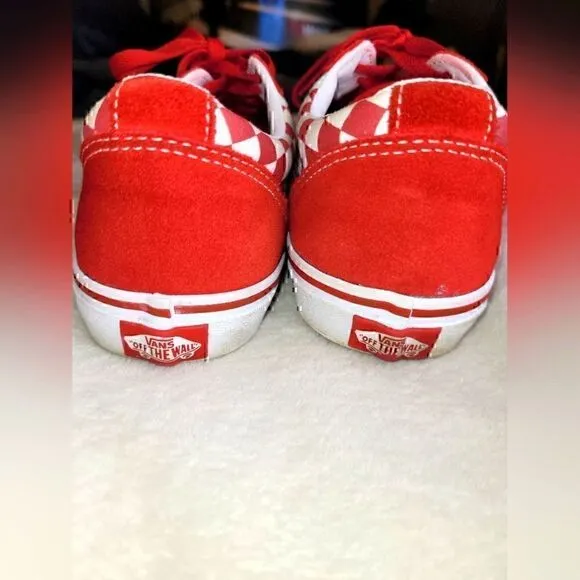 Van's Slip-on Shoe, Youth sz 6, Red &amp; White Checkerboard