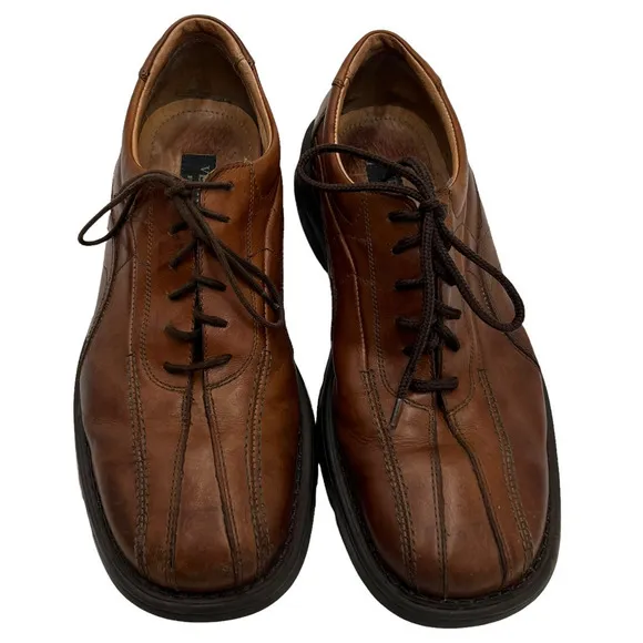 VENTURINI Men's Chivas Brown Leather Lace Up Oxfords