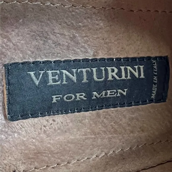VENTURINI Men's Chivas Brown Leather Lace Up Oxfords