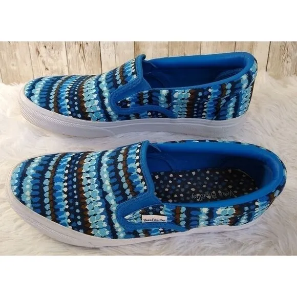 VERA BRADLEY Canvas Slip Ons/Sneakers Size 7.5