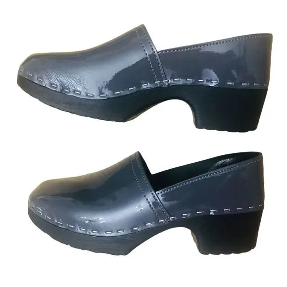 Verka Clogs Swedish Comfort Clogs Low Heel Leather Shoes