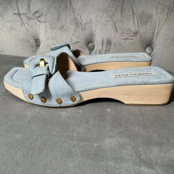 VERONICA BEARD Davina Denim Clog Slide‎ Sandal Size  NEW WITH TAG 7
