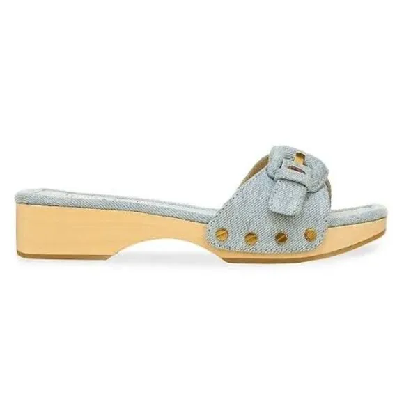 VERONICA BEARD Davina Denim Clog Slide‎ Sandal Size  NEW WITH TAG 7