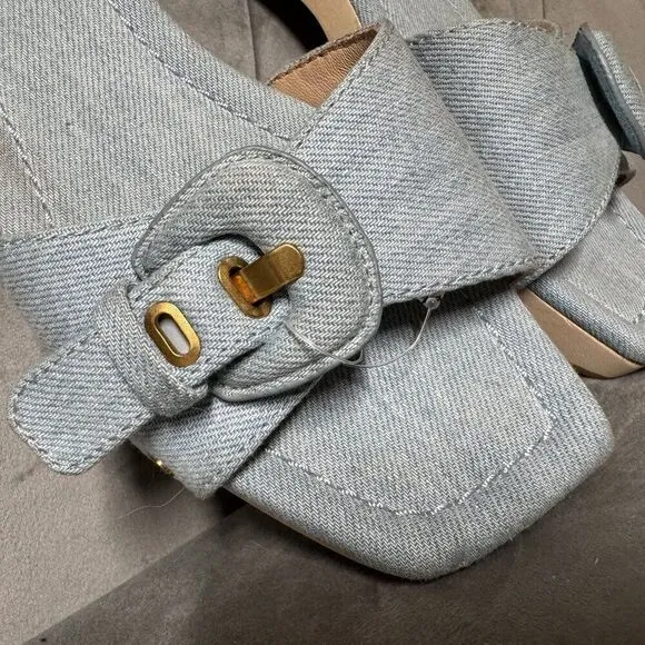 VERONICA BEARD Davina Denim Clog Slide‎ Sandal Size  NEW WITH TAG 7