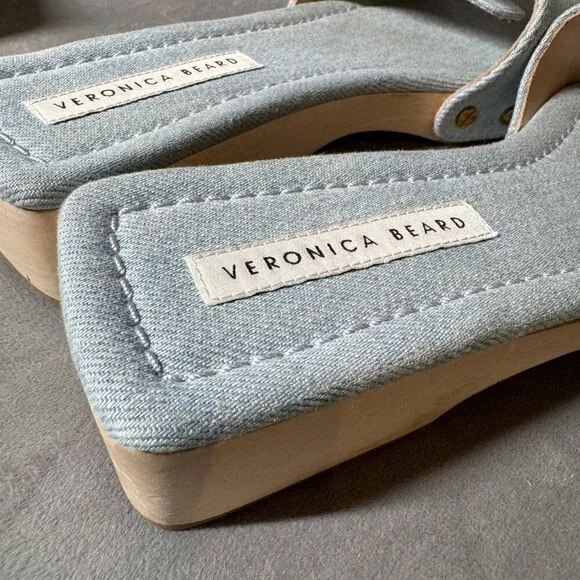 VERONICA BEARD Davina Denim Clog Slide‎ Sandal Size  NEW WITH TAG 7
