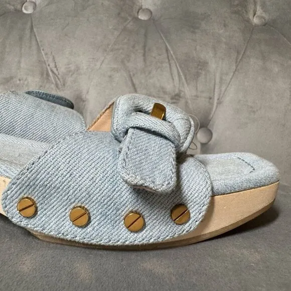 VERONICA BEARD Davina Denim Clog Slide‎ Sandal Size  NEW WITH TAG 7