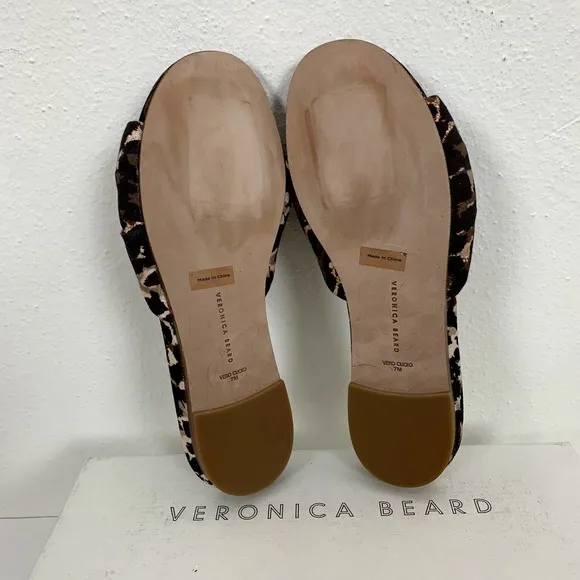 Veronica Beard Etra Knotted Leopard Print Sandals