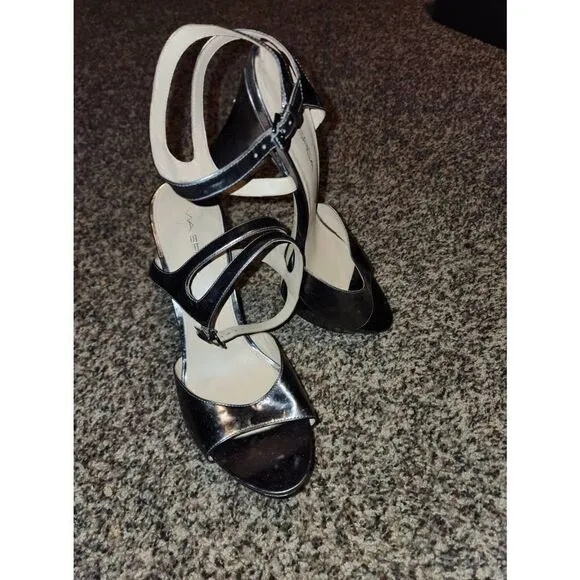 Via Spiga | Leopard Silver Metallic Heels