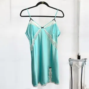Victoria Secret Nightgown Y2K Slip Dress Satin Lace Size Large Babydoll NEW