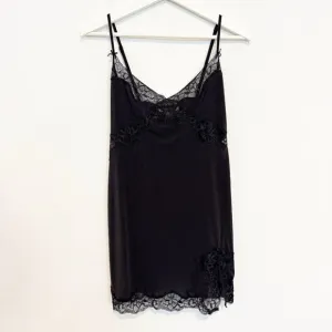Victoria’s Secret Lace Trim Satin Slit Sexy Mini Slip Dress Lingerie VS Medium