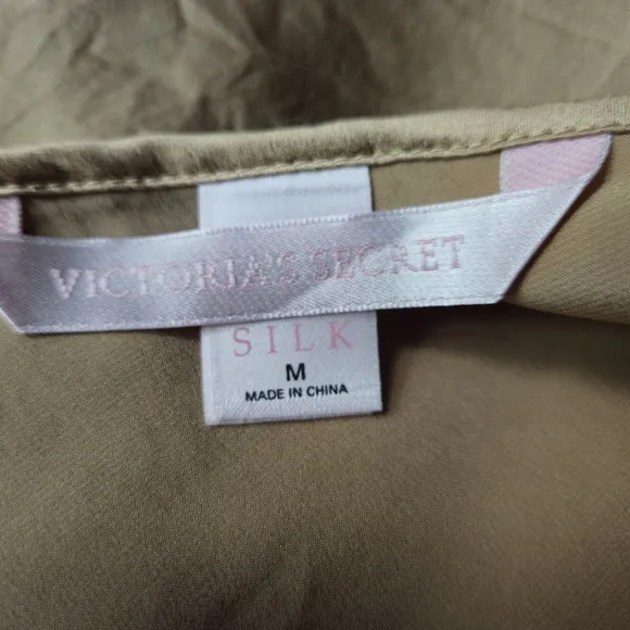 Victoria's Secret Silk Nightgown Slip Bronze Size Medium