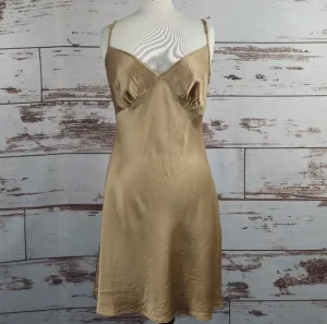 Victoria's Secret Silk Nightgown Slip Bronze Size Medium